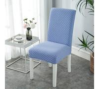 NMVAWIPT Housses De Chaise De Salle À Manger en Jacquard 3D, Housses Universelles Très Extensibles, Protection Antidérapante Lavable for Cuisine, Hôtel, Mariage(Light Blue,4PCS)