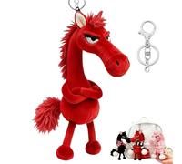 NNBWLMAEE Year of The Horse Lucky Mascot - New Year Good Luck Gift 2026, 20cm Lucky Horse Mascot, Meaning to Get Rich Symbolic Horse Figurine, for Backpack Purse and Bag (F1)