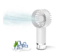 nnOuOnn Ventilateur portable avec brume d'eau, 4 vitesses, ventilateur de refroidissement portable pour l'été, maquillage ultra silencieux élégant pour homme et femme, voyage, camping