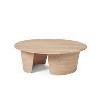 No 7 Table Basse de Salon Ø90 Basse Chêne Huilé Blanc /solide