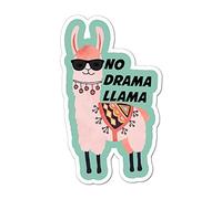 No Drama Llama Car Sticker Decal Aussie Slang Easy No Stress Funny Pun Animal
