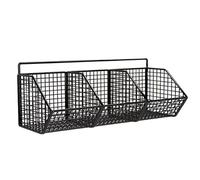No Drilling Wall Mounted Storage Basket Wire Mesh Organizer Kitchen Spice Vegetable Hanging Rack Bathroom Holder Case Pour Le Rangement(Size 3)