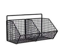 No Drilling Wall Mounted Storage Basket Wire Mesh Organizer Kitchen Spice Vegetable Hanging Rack Bathroom Holder Case Pour Le Rangement(Size 2)