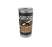 No Job's Too Big Love Aviation Aviation Mécanicien Gobelet isotherme en acier inoxydable double paroi