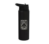 No One Cares What You Fold- Funny Sarcastic Poker Casino Stainless Steel Insulated Water Bottle