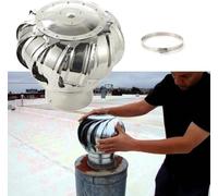 No Power Rainproof Roof Turbine Ventilator | Roof Exhaust Vent Cap Industrial 4.3''/110mm-23.6''/600mm(160mm/6.3 in)
