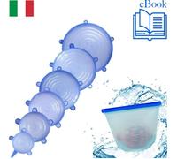 No5 Couvercle Silicone Alimentaire Extensible Hermétique 6 Set Étirable Élastique Universels Adaptables Protection Micro-Onde Anti