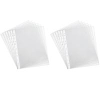 Noa Home Deco 100 Pochette Plastique A4 Transparente Pochettes Plastiques Perforées A4 11 Trous Étui Dossier 2/3/4 Anneaux Pour École Bureau Famille (Lot de 2)