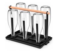 Noa Home Deco Egouttoir Gourde et Égouttoir Bouteille pour 6 Bouteilles | Egouttoir Bouteille pour Bouteilles SodaStream et Biberons, Bac Amovible, Embouts en Silicone, Poignée en Bois