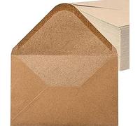 Noa Home Deco enveloppes (100 pièces) papier kraft ancien/sans fenêtre - C6-162 x 114 mm, enveloppes, fermer, NHD06