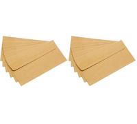 Noa Home Deco Enveloppes En Papier Kraft, Enveloppes (100 Pièces) En Papier Kraft Vintage -80 G/m² (DIN Dl - 220 X 110 Mm) (Lot de 2)