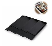 Noa Home Deco Rangement Épices Cuisine - Lot de 2 Étagères à Épices pour Tiroir Extensibles 30-60 cm Organisateur pour Placard et Plan de Travail - Noir