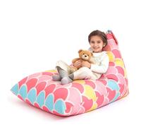 Nobildonna Housse de Pouf de Rangement pour Animaux en Peluche pour Enfants et Adolescents (sans Remplissage) - 250 l - Lavable - Grande Housse de Pouf pour Chambre d'enfant - Organisation des Jouets
