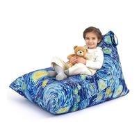 Nobildonna Pouf de Rangement pour Animaux en Peluche pour Enfants (sans Remplissage), Housse de Pouf Extra Large de 250 l Uniquement, Lavable sans Rembourrage en Toile Douce de qualité supérieure