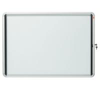 nobo® 1902558 Vitrine d'affichage avec porte rabattable - 6x A4, 70,8 x 66,7 x 4,3 cm, blanc, magnétique