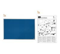 Nobo 1915559 Tableau D'affichage Intérieure Bleu Aluminium