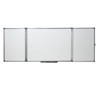 Nobo 41138302 Tableau Blanc Triptyque Magnétique Emaillé/Effaçable à Sec 1200 x 900 mm Fermé Kit de Montage