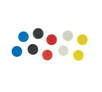 Aimants colorés Ø 32 mm pour tableaux blancs magnétiques Nobo - Lot de 10
