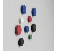 Nobo Jeu d'Aimants pour Tableau Blanc Magnétique, 20mm, Lot de 8, Rouge, 1901442