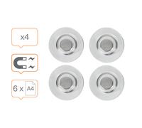 Nobo Aimants Rare Earth pour tableaux en verre unis - Lot de 4