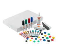 nobo Kit daccessoires pour tableau blanc aimants inclus, marqueur inclus