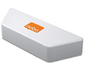Nobo Effaceur Magnétique Microfibre pour Tableau Blanc, Inclus : 1 x Patin Microfibre Lavable, Blanc, 1915324