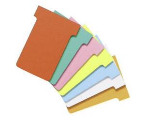 Nobo Fiche T2 orange pour planning - lot de 100