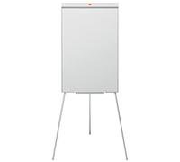 Nobo Impression Pro - Tableau Blanc style Chevalet Trépied, Magnétique & Effaçable à Sec, Réglable en Hauteur, Porte-Marqueur & Crochets pour Feuilles Inclus, Blanc, 1902045