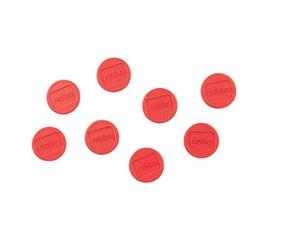 Nobo Jeu d'Aimants pour Tableau Blanc Magnétique, 20mm, Lot de 8, Rouge, 1901442