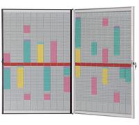 ACCO NOBO - Kit planning pliant - Cadre magnétique effaçable, verrouillable, 20 col. 54 fentes