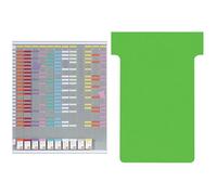 Nobo - Kit Planning Annuel Mural à Fiches T, 12 Colonnes & 54 Fentes, Indice 2 & Lot de 100 fiches T pour planning, Indice 2, Vert