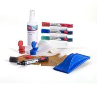 Nobo Kit User pour Tableaux Blancs, Contenu : Effaceurs, Recharges, 4 Marqueurs et un Porte-Marqueurs, Chiffons Absorbants et Spray Nettoyant, 1901430 couleurs assortis
