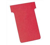 Nobo, Lot de 100 fiches T pour planning, Indice 3, Rouge, 2203003