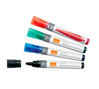 ACCO NOBO Marqueurs effaçables Liquid Ink, pointe biseautée 4 mm, lot de 10, couleurs assorties