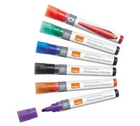 Nobo Marqueurs Effaçables à Sec Liquid Ink pour Tableau Blanc, Pointe Ogive de 3mm, Lot de 12, 1901072, Couleurs Assorties