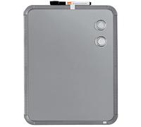 Nobo - Mini Tableau Blanc Magnétique Mural avec Cadre Fin en Métal, Portrait ou Paysage, Poignées et Porte-Marqueur Intégrés, 360 x 280 mm, QB05442CD