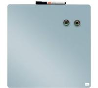 ACCO NOBO - Tableau magnétique carré 360 x 360 mm sans cadre, effaçable à sec, gris
