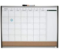 Tableau mixte magnétique liège 58,5 x 43 cm avec calendrier mensuel Nobo