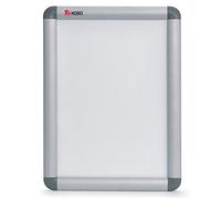 Nobo - Porte-Affiche A1 Mural avec Cadre Clipsable en Aluminium, Façade avec Revêtement Anti-Reflet, Premium Plus, Argenté, 1902211