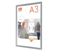 Porte-affiche mural Impression Pro, A3, argent