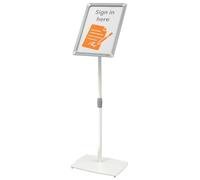 Nobo Premium Plus Porte-affiche A3 réglable en hauteur et rotatif | Cadre clic pour changements rapides, 780-1300 mm, couvercle anti-reflet PP, accueil, événements, école