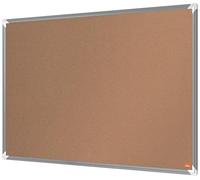 Nobo Premium Plus Tableau d'affichage en liège 900x600mm - Tableau d'affichage mural avec surface auto-cicatrisante, cadre aluminium, mémo board, panneau d'affichage, certifié EU Ecolabel, 1915180