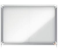 nobo Vitrine d'affichage porte coulissante métal paroi arrière 8 x DIN A4