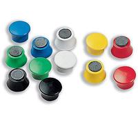 Nobo Réf 1901102 Aimants ronds en plastique Assortiment de couleurs 18 mm de diamètre Lot de 12 (Import Royaume Uni)
