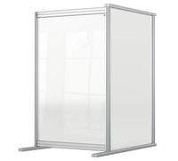 Nobo Séparateur de bureau en acrylique transparent, Barrière de protection et de distanciation sociale autonome, Système de protection et d'écran, Premium Plus 600x1000mm 1915498