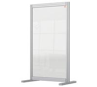 Nobo Séparateur de bureau en acrylique transparent, Barrière de protection et de distanciation sociale autonome, Système de protection et d'écran, Premium Plus 600x1000mm 1915493