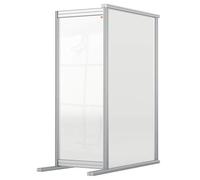 Nobo Séparateur de bureau en acrylique transparent, Barrière de protection et de distanciation sociale autonome, Système de protection et d'écran, Premium Plus 400x1000mm 1915499