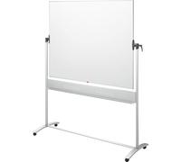 Nobo - Tableau Blanc Magnétique Effaçable à Sec, Tableau Mobile sur Roulettes, Autoportant & à Bascule, en Acier, avec Marqueur & Porte-Marqueur, Blanc, 1901031