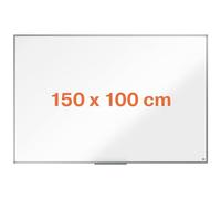 Nobo Tableau Blanc Magnétique Émaillé, 1500 x 1000mm, Cadre Aluminium, Montage Mural par les Coins, Porte-Marqueur Inclus, Essence, Blanc, 1915475