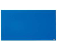 Nobo Tableau Blanc Magnétique Verre avec Porte-Marqueurs Amovible, 1000 x 560 mm, Système de Fixation InvisaMount, Impression Pro, Bleu, 1905188